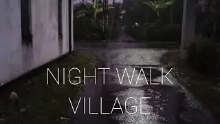 [ASMR] NIGHT WALK | walking rains in indonesian village at night