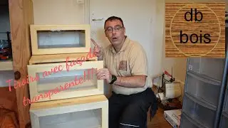 Fabriquer des tiroirs à façade transparente pour l'escalier du lit mezzanine  (partie 4 fin)