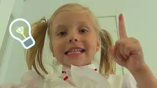 Alice and dad dance in funny costumes of cartoon characters