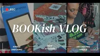 BOOKISH VLOG : mood reader chronicles | kindle unboxing | decorating kindle | &+ ASMR vibes