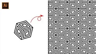 Hexagonal Pattern Design  - Adobe Illustrator Tutorial #shorts #illustrator