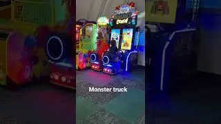 Monster trucks at the arcade