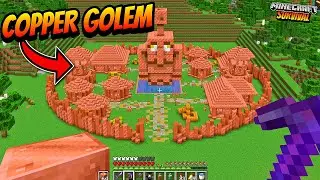 I Built A COPPER GOLEM CITY in Minecraft Survival😍!
