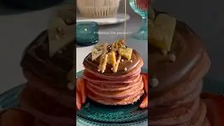 3-Ingredient Red Velvet Pancakes #shorts #pancake #viral