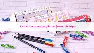 Caja de regalo bonita en forma de lápiz | TUTORIAL de Scrapbooking