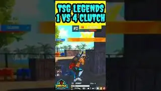 TSG Legend 1 vs 4 insane clutch 😱|| #tsg #ff #tsglegend #attitude #op #viral #shorts #omg #esportsff