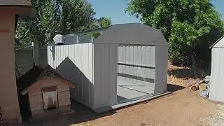 Constructing Arrow 10x14 ft shed - with added music (fast time recording)