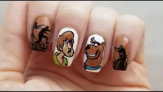Scooby Doo Nail Art! Reverse Stamping How to