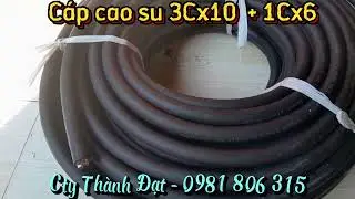 C&aacute;p cao su 3Cx10 + 1Cx6, d&acirc;y c&aacute;p điện H&agrave;n Quốc 3Cx10 + 1Cx6, c&aacute;p cao su Samwon H&agrave;n Quốc