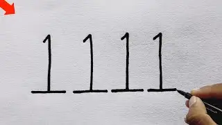 Easy Drawing Ideas Using Number 1111 l Sofia Ka l Drawing Pictures l Chitra l Step By Step Drawing