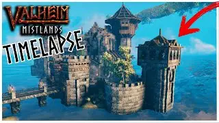 Valheim Mistlands- Building A Watch Tower- Island Castle Timelapse- Part 2