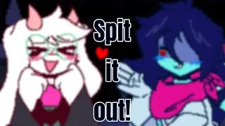 Spit it out! meme | ft. Ralsei & Kris {DR} | *Pixel* art animation | (Kralsei 💙💚)