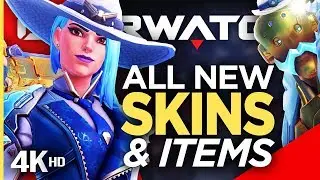 ALL New Skins, Emotes, Intros in 4K + GIVEAWAY (Overwatch Christmas Winter Wonderland 2018)