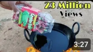 Boiling center fresh chewing gum in hot oil Experiment || chewing gum vs hot oil Experiment