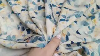 Супер софт принт молочный цветы