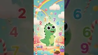 Counting Numbers 1-10 with Dinosaurs 🦖#counting1to10 #counting #123 #1to10 #numbersong #learn123
