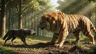 Liger vs. Wolfdog: A Battle of Strength and Cunning! #YouTubeShorts #ViralVideos