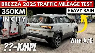 Maruti Brezza Facelift 2025 Mileage Test Petrol 2025 | Brezza Automatic Mileage | brezza zxi 2025