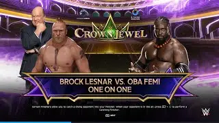 FULL MATCH : Brock Lesnar Vs Oba Femi | Beast Incarnate | WWE 2K25 | Brock Lesnar Vs Giants