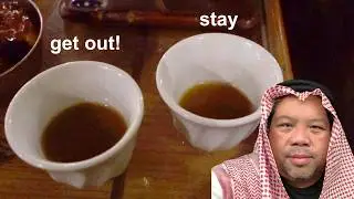 Arabic Coffee Serving Etiquette - You Can Leave Now, Habibi.