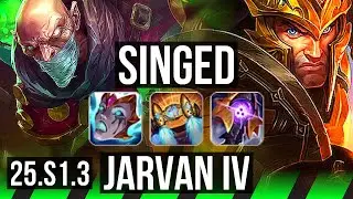 SINGED vs JARVAN IV (JGL) | 10/1/15, 1300+ games, Rank 11 Singed | NA Grandmaster | 25.S1.3