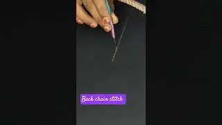 Day 8 Aari back chain stitch#needlework#handbroidery#embroidery#embroiderylover#embroiderystitch