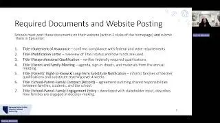 SPCSA Title I Compliance Training