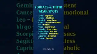 The Hidden Weaknes Every Zodiac Sign Carries #zodiac #zodiacsigns #astrology #horoscope #tarot