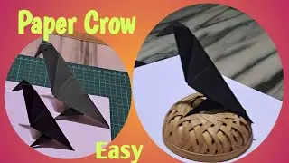 How to Make Easy Paper Black Bird Crow | Origami Crow |Paper Craft Crow Making Step By Step