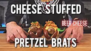 Each Sausage is Stuffed With Cheese and Covered In Beer Cheese!