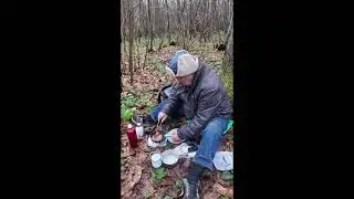 A quiet wild camping breakfast with my dad🌲
