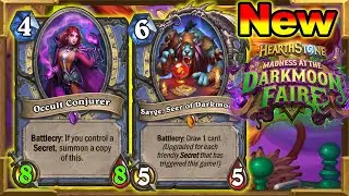 New Secret Mage! 4 Mana 8/8 | Best New Mage Deck For Darkmoon Faire? First Look | Hearthstone