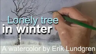 A lonely tree in winter - A really simple watercolor exercise