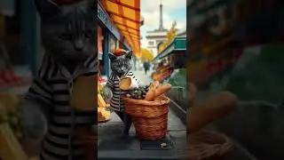 Chic cats in Paris&mdash;stylish outfits, delicious treats, and iconic vibes! 🐱🗼🥐✨ #PurrInParis
