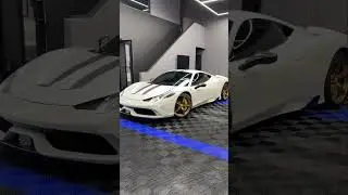 Ferrari 458 Speciale with gold exhaust #shorts #youtubeshorts
