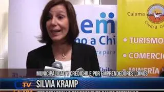25 agosto 2015 Municipalidad y banco Credichile firma convenio para apoyar a emprendedores CalamaTV