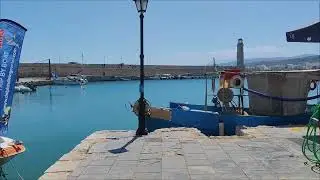 Rethymnon Crete,  Kreta, a very hot day , a small walk inside the old harbour , Rethymnon 2024
