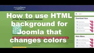Как изменить цвет фона HTML для Joomla и анимировать фон Joomla