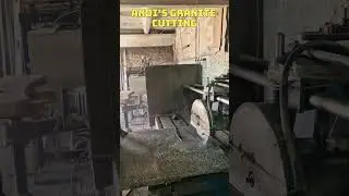 Andi's Granite Cutting: Precision Slicing with Hilarious Grimaces! #granite #cutting #andi