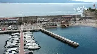 Ajaccio Port Tino Rossi, Corsica, France 2018.03 aerial video