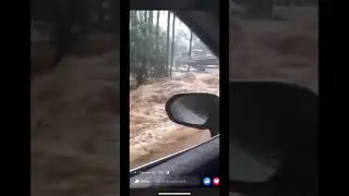 Nahum 1:8 KJV Severe floods impacting Mount Tamborine on the Gold Coast south of Brisbane, Australia