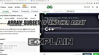 Array subset of another array in c++