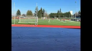 Student soccer teams match on cold day, WA&rsquo;s Milton, USA