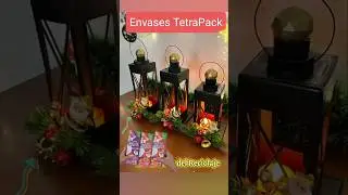 Transforma Simples ENVASES TETRAPACK ♻️  en Hermosos FAROLES Navide&ntilde;os en pocos pasos #navidad