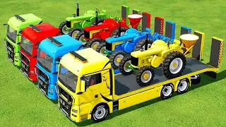 Lime Job with Mini Tractors Transporting On Trucks - Farming Simulator 22