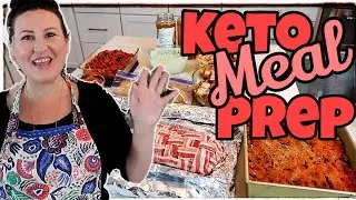 Keto Family Meal Prep / Bacon Wrapped Philly Cheesesteak Meatloaf/ Keto Pumpkin Blondies and More