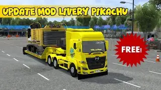 PIKACHU||UPDATE MOD LIVERY TRUCK HINO EURO4 TRAILER MUATAN BERAT 🔥