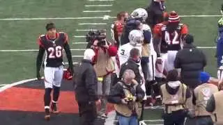 Bengals vs Raiders 2012 - Carson Palmer On Field Post Game