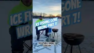 Ice Fishing Gone Wrong Part 7! 😱😫😭 #shorts