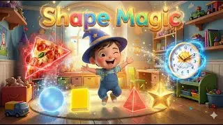 [키즈팝 잉글리쉬] Shape Magic🎵 신나는 영어 동요! '도형 마법사'  ✨ 동그라미, 네모, 세모, 별 배우기 | 키즈팝 유아영어